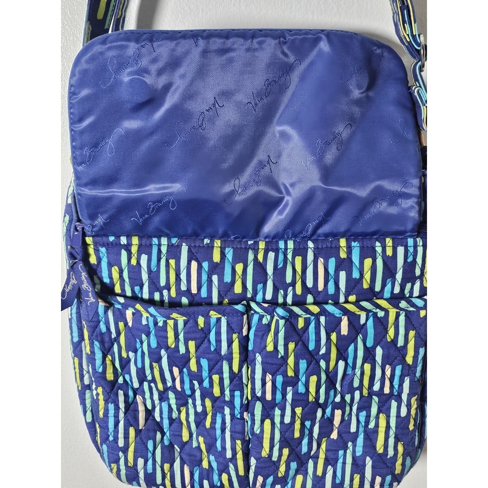 Vera Bradley Crossbody Bag Katalina Showers Print Blue Green - Picture 3 of 12